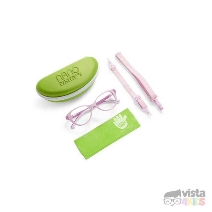 Armazon-nano-con-estuche-para-adolecente Armazón Nano Mimi Talla 48 para niña de 8 a 9 años Rosa Mate con Turquesa Cistal - Imagen 5