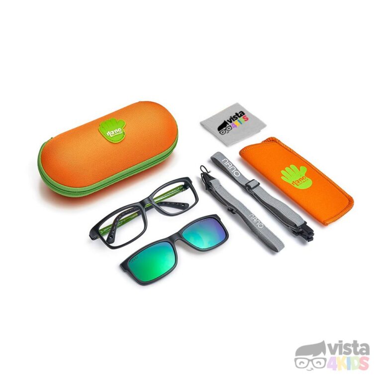 Gafas Nano Fangame Solar Clip Talla 50 para niño de 11 a 13 años negro mate - verde - Imagen 5