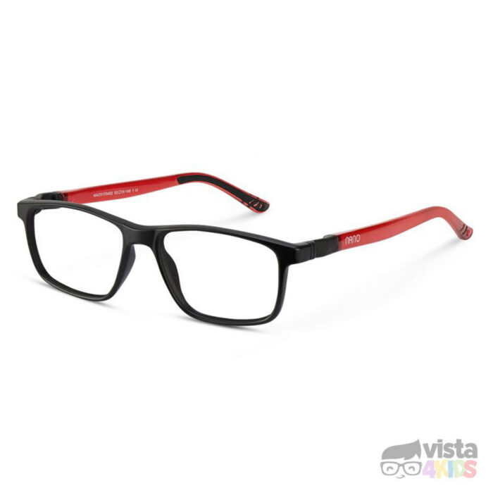 Armazon-nano-negro-con-rojo-para-joven Armazón Nano Fanboy Talla 52 para niños de 12 a 13 años Negro Mate con Rojo Mate - Imagen 1
