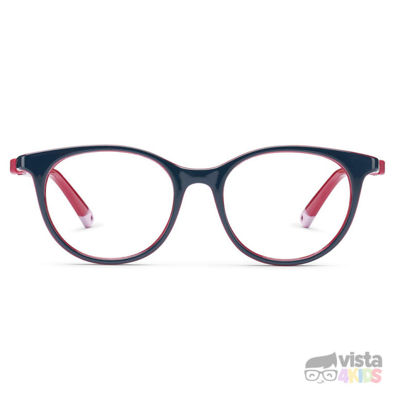 Lentes-Nano-Glitch-Talla-50-para-niños-de-14-a-16-años Armazones Nano Glitch Talla 50 para niños de 11 a 13 años color azul marino con vino - Imagen 3