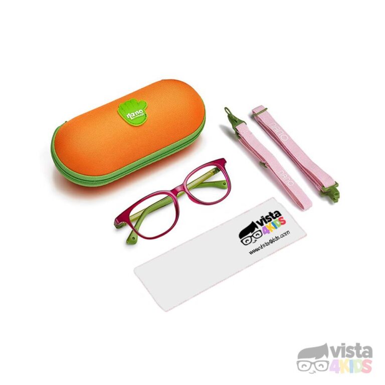 Armazón Nano Pixel Talla 46 para niña de 7 - 8 años color frambuesa cristal con verde - Imagen 5