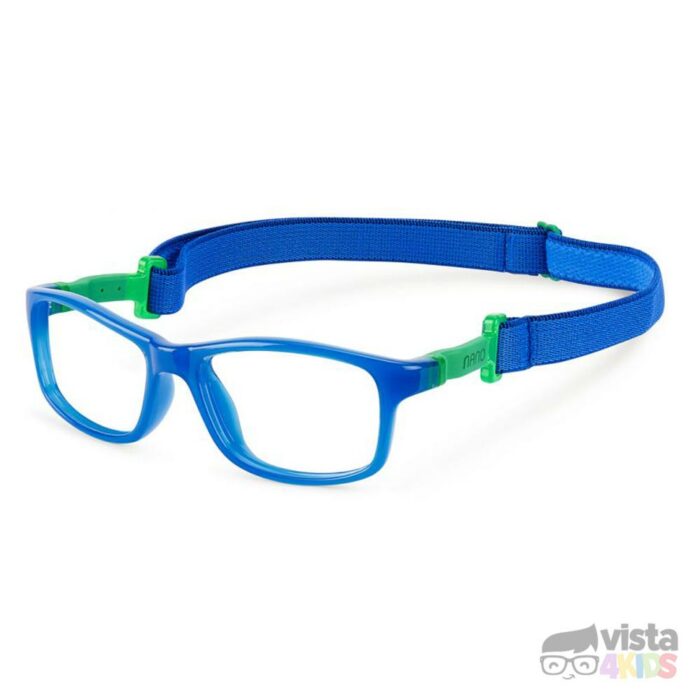 Armazon-nano-con-banda-elastica-para-chico Armazón Nano Crew Talla 46 para niños de 6 - 7 años Azul Cristal con Verde Cristal - Imagen 2