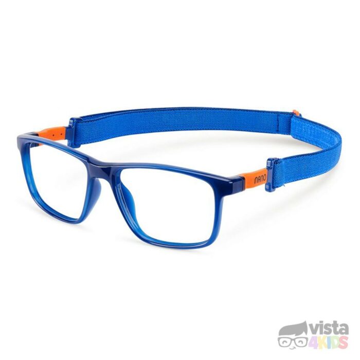 Armazón Nano Fanboy Talla 54 para niños de 14 años en adelante Azul Cristal con Naranja Mate - Imagen 2