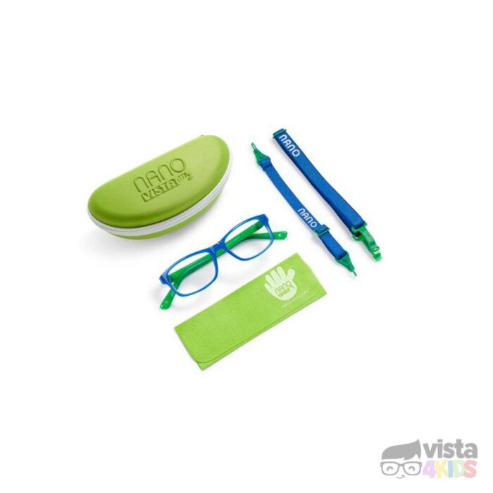 Armazon-nano-con-estuche-para-niños Armazón Nano Crew Talla 46 para niños de 6 - 7 años Azul Cristal con Verde Cristal - Imagen 5