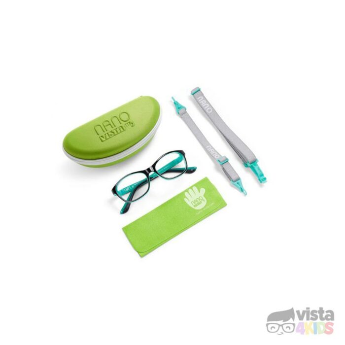 Armazón Nano Camper Talla 46 para niño de 6 - 7 años Negro con Verde Jade - Imagen 5