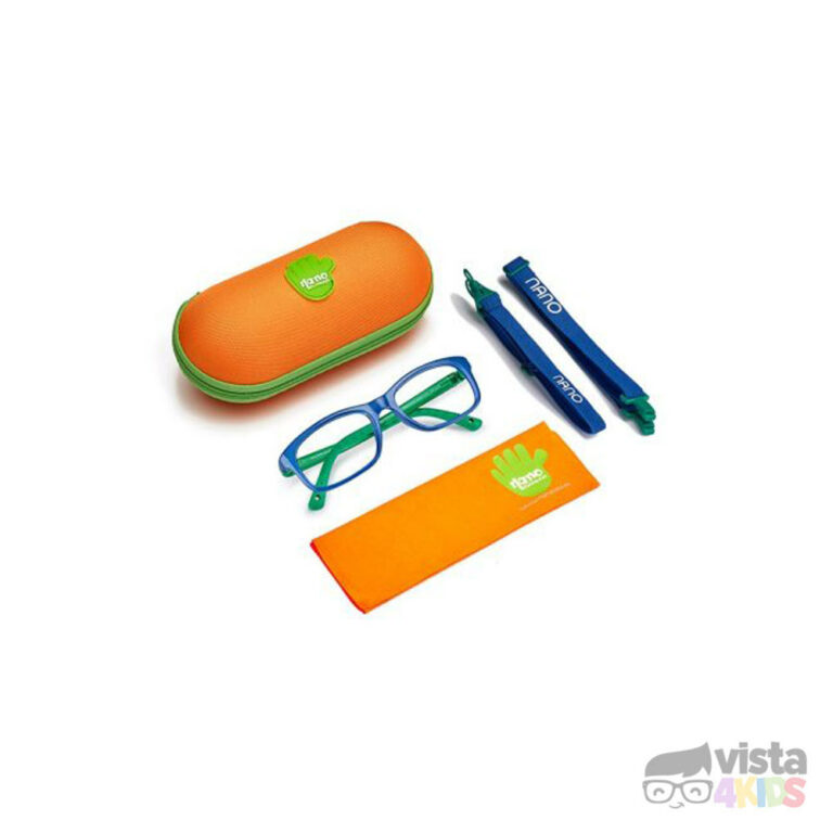 Armazones-nano-con-estuche-azul Armazón Nano Arcade Talla 50 para niños de 10 - 11 años Azul con Verde - Imagen 5