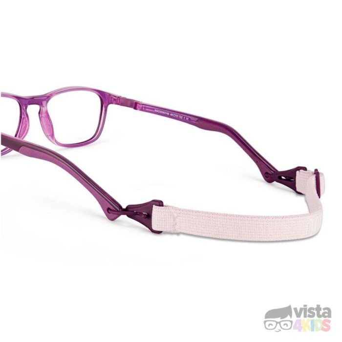 Lentes-nano-con-cordon-para-niñas Armazón Nano Power Up Talla 48 para niñas de 8 - 9 años Morado Mate con Fucsia - Imagen 4