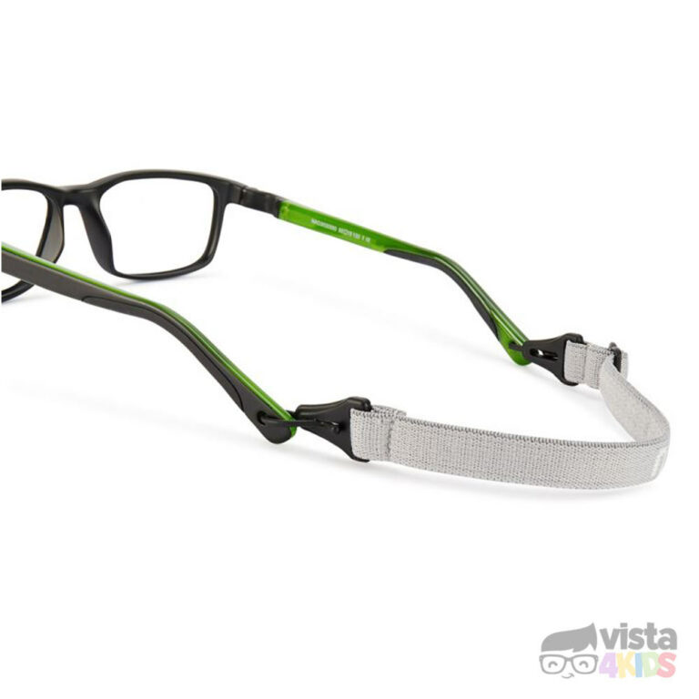 Lentes-nano-con-cuerda-color-gris Armazón Nano Fangame Talla 52 para niños de 12 - 13 años Negro Mate con Verde - Imagen 4