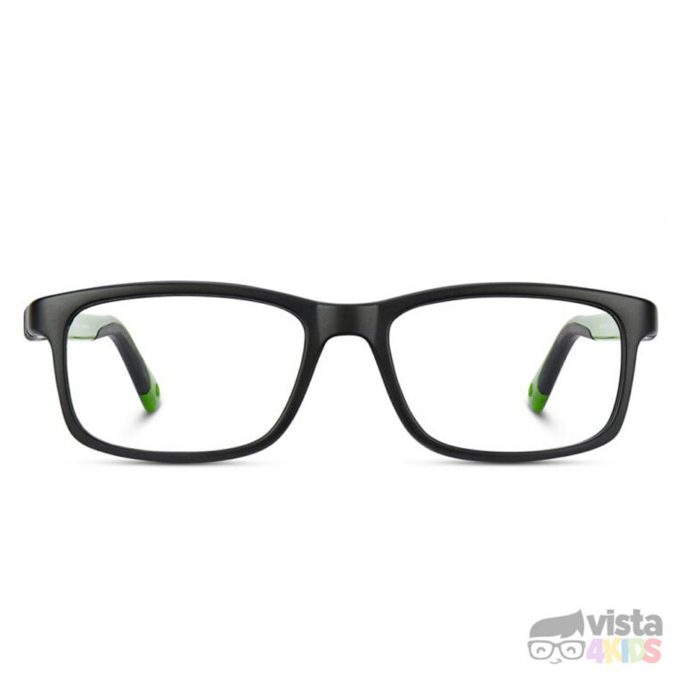 Lentes--para-adolecentes Armazón Nano Fangame Talla 52 para niños de 12 - 13 años Negro Mate con Verde - Imagen 3
