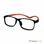 Armazón FlexiBasic Talla 50 para niños de 10 a 12 años Negro con Rojo